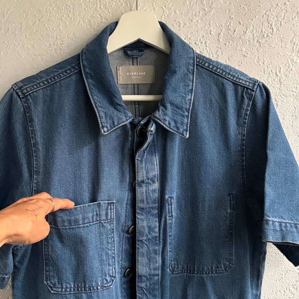 Everlane Blue Denim Jumpsuit - Picture 2 of 7